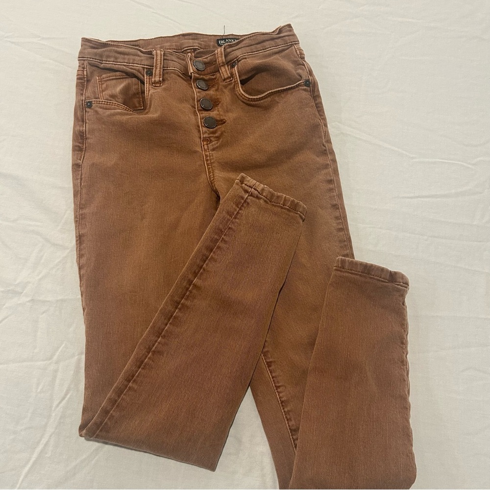 BlankNYC The Great Jones Women's Brown Cotton Skinny Jeans Size 26